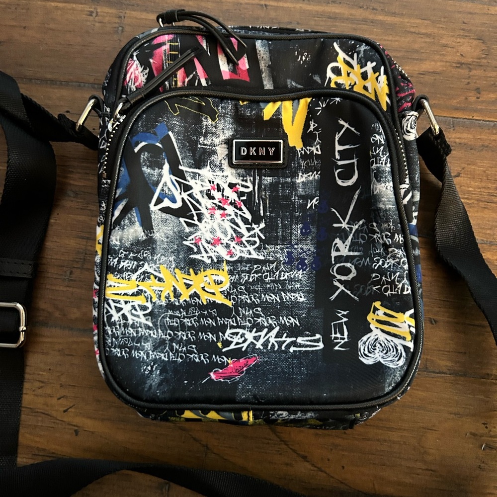 DKNY Black and Yellow Men's Bag